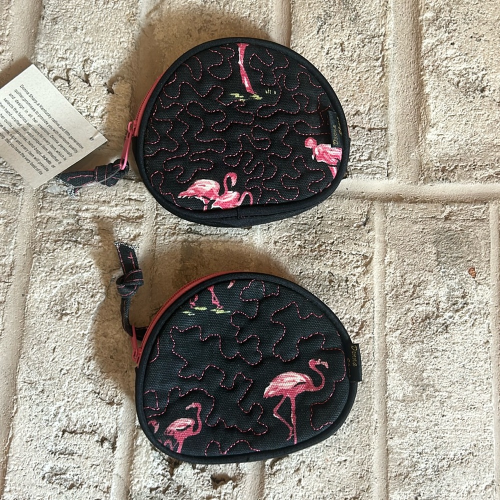 Flamingo quilted  change purse